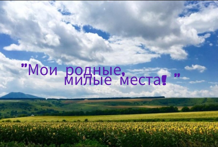 «Мои родные,милые места»